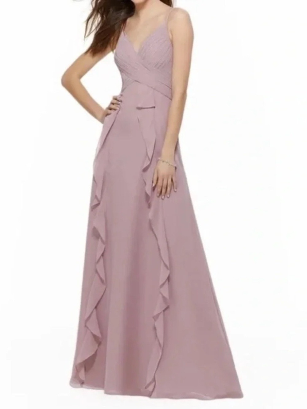 Mori Lee Madeline Gardner Bridesmaid Dress 21645 in Dessert Rose Size 8 New NWT